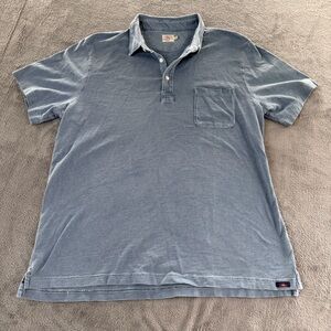 Faherty Men's Blue Polo Shirt